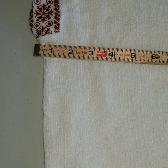 Forever 21 Women's Size US S Open Front Embroidered Detail Boho Top - Picture 10 of 11